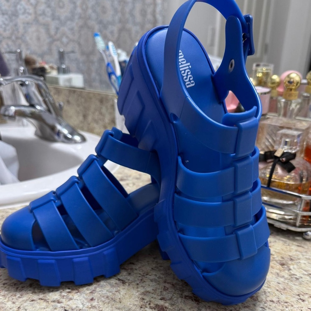 Melissa Vibrant Blue Chunky Sandals